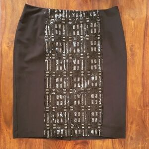 WORTHINGTON Black Pencil Skirt Sequins Elegant Special Occasion Reception